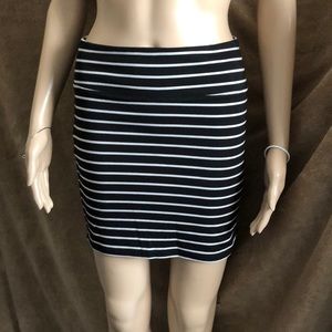 Striped Above the Knee Playful Comfortable Mini